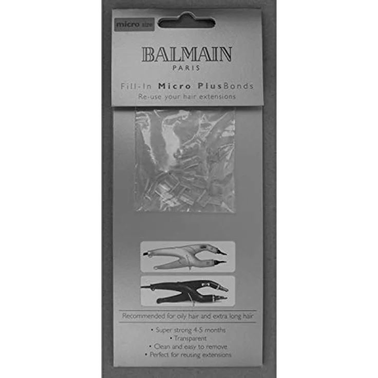 Balmain Fill-In Micro Plusbonds, 24 Stück, transparente Mikrokeratinbindungen für Haarverlängerungen – Bild 2