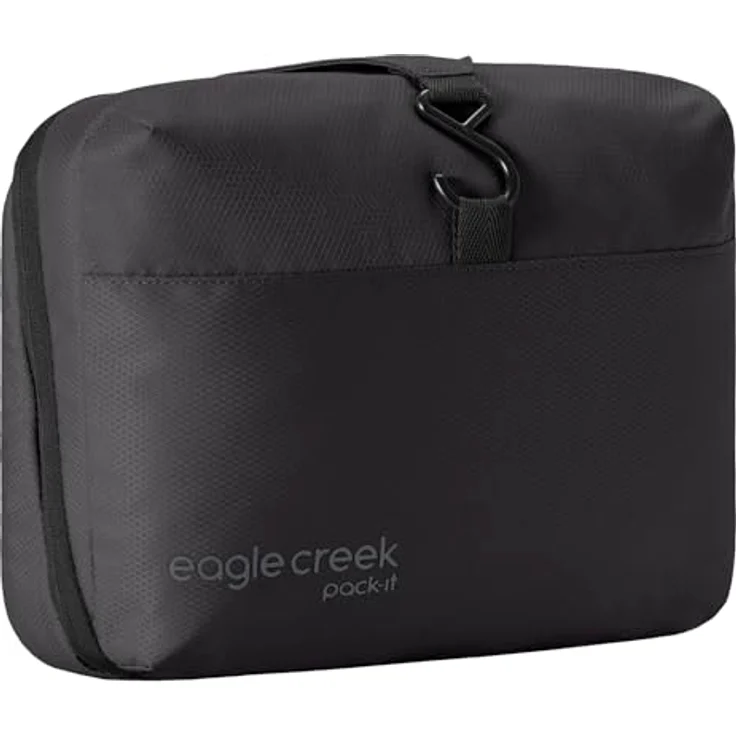 Eagle Creek Pack-It Kulturbeutel zum Aufhängen, Schwarz, Einheitsgröße - Organizer mit elastischen Taschen und robustem Haken – Bild 1