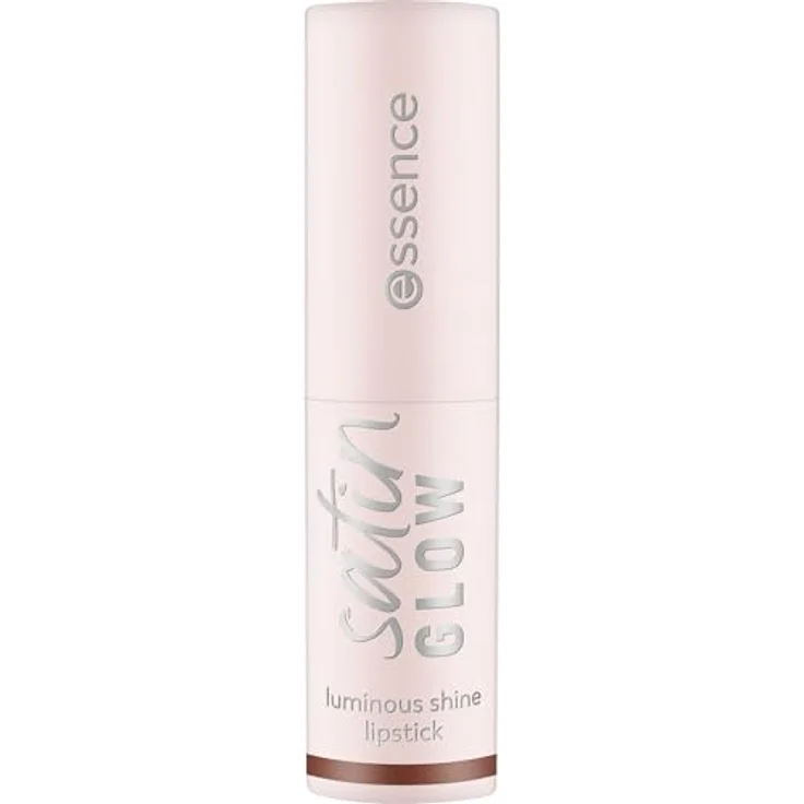 essence satin GLOW luminous shine lipstick Nr. 06, strahlend braun, farbintensiv, vegan, ohne Parabene und Mikroplastik, 3.5g – Bild 2