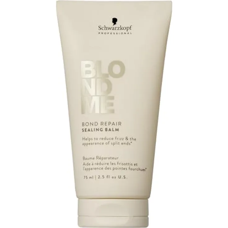 Schwarzkopf Professional BLONDME Bond Repair Sealing Balm Leave In Haarlotion Hitzeschutz Anti Frizz Versiegelt Gespaltene Spitzen Glättend Und Stärkend 75 ml, Haarpflege Conditioner