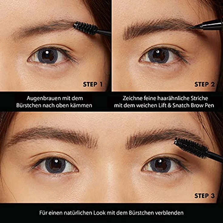 NYX Professional Makeup Lift&Snatch Brow Tint Pen, Augenbrauenstift für Frauen, Farbton 10 - Black, 1 ml, präzise Korrektur und voluminöse Wirkung – Bild 6