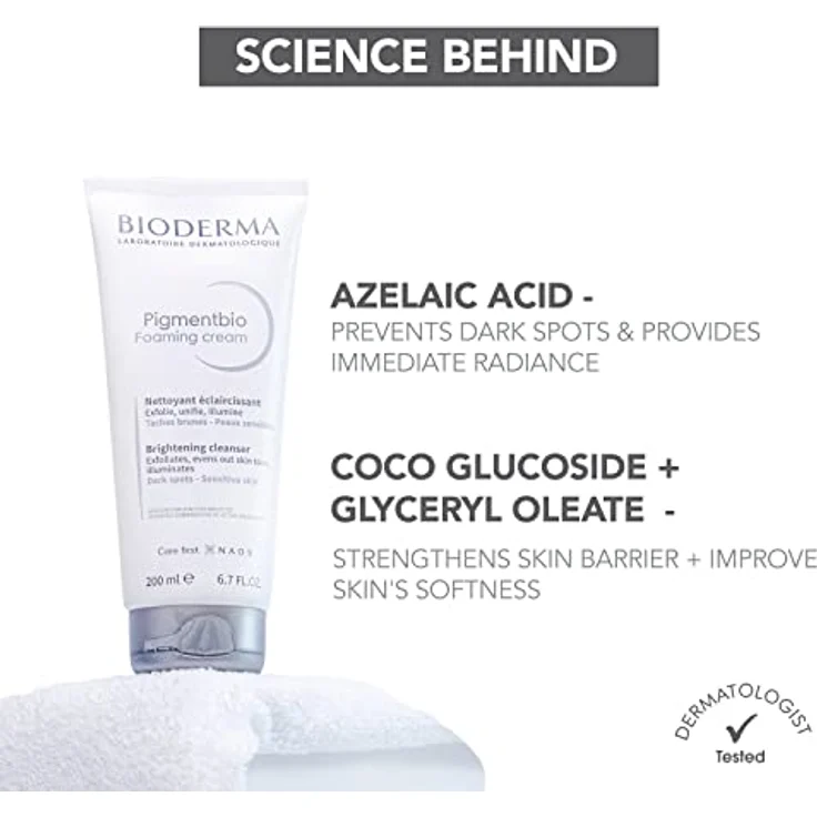 Bioderma pigmentbio foaming creme 200 ml für alle Hauttypen geeignet mit aufhellender Wirkung – Bild 2