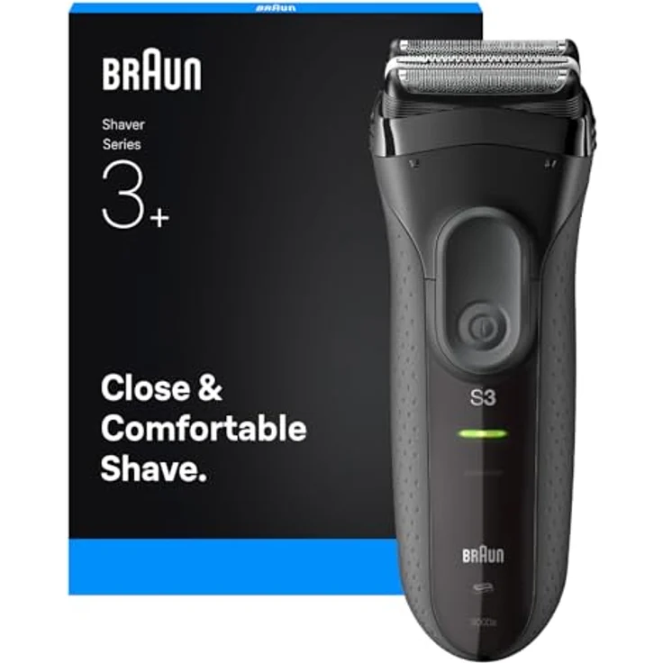 Braun Series 3+ 3000s, Elektrorasierer mit 2 Scherelementen, wasserfest, 45 Minuten Akkulaufzeit, schnelle Ladezeit von 5 Minuten – Bild 2