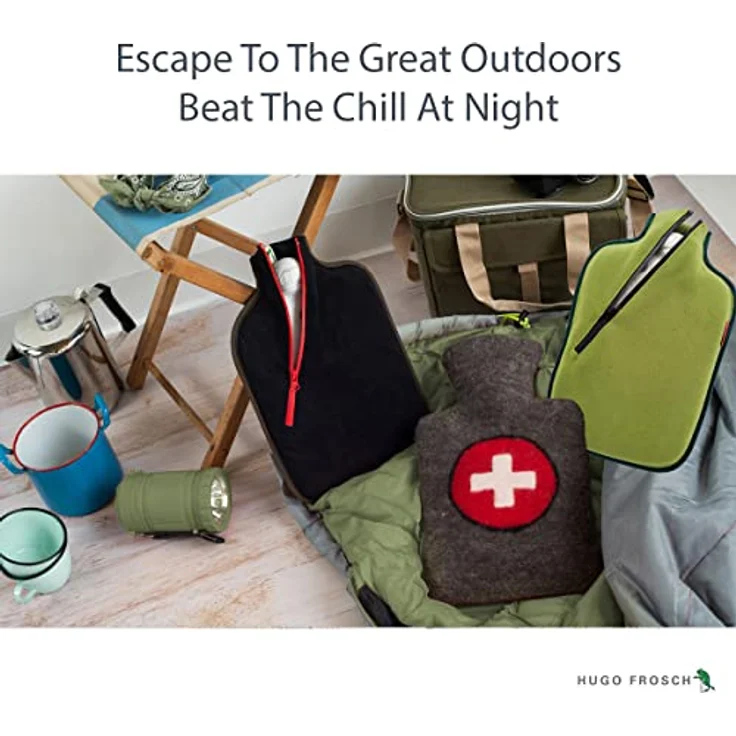 Hugo Frosch Eco Classic Comfort with Softshell Cover and Insulating Zip Wärmflasche, Bambus, Einheitsgröße – Bild 9