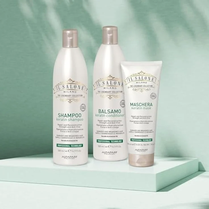 Alfaparf Milano Il Salone Milano Keratin, Conditioner für beschädigtes Haar, 500 ml, nährt und schützt vor Umwelteinflüssen – Bild 6