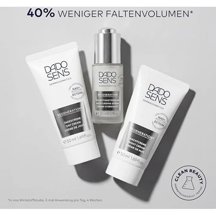 DADO SENS REGENERATION E NACHTCREME 50 ml - Regenerierende Nachtpflege mit Ectoin und NAD+ Booster, für sensible Haut, mildert Falten, Anti-Aging Wirkung – Bild 4