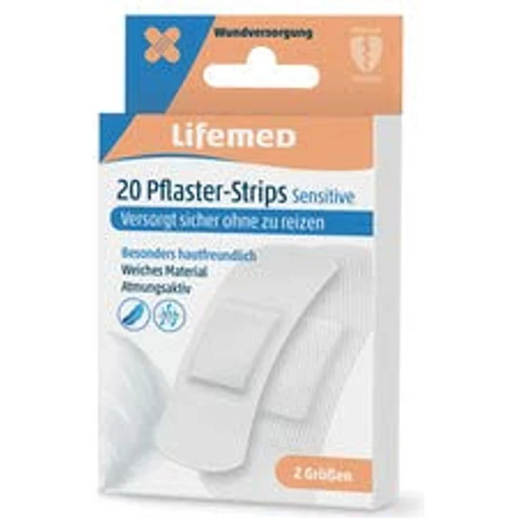 Lifemed Pflaster-Strips Sensitive, weiß, 10er – Bild 3