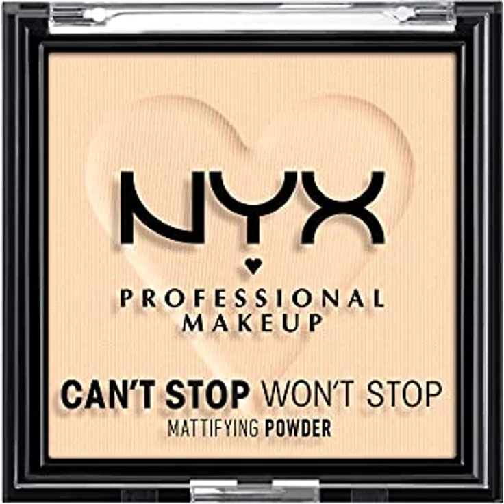 NYX Professional Makeup Can't Stop Won't Stop Mattifying Powder, mattierendes Puder, 01 Fair, 6 g, vegan, langanhaltendes Finish, kaschiert Poren – Bild 1