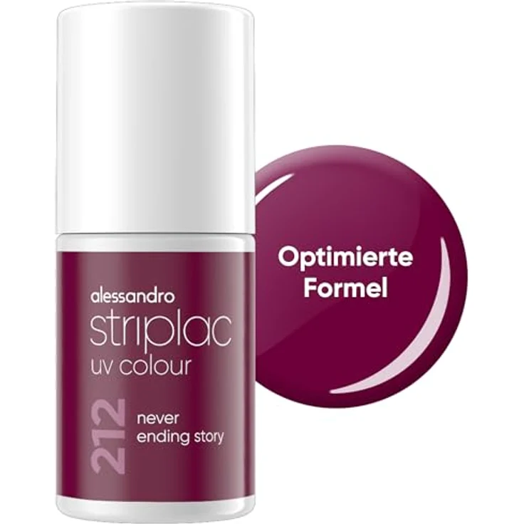 alessandro Striplac UV-Nagellack Never Ending Story, deckend & kratzfest bis zu 15 Tage, leichtes Auftragen, schonende Abziehtechnologie, vegan, lila, 6,5ml – Bild 1
