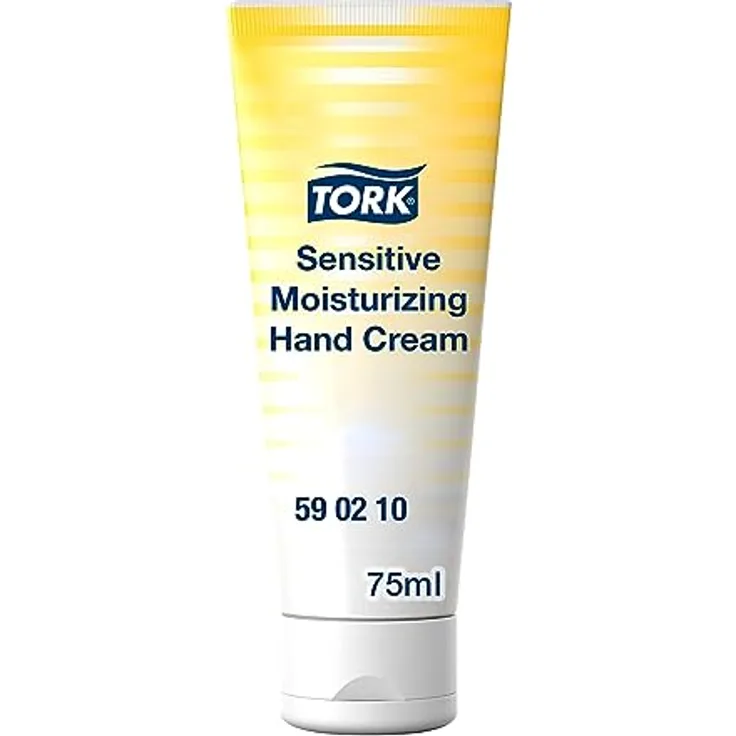 Tork feuchtigkeitsspendende Handcreme parfümfrei, 75 ml, dermatologisch getestet für sensible Haut, weiß