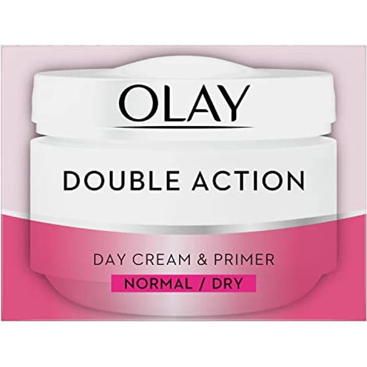 Olay Double Action Tagescreme 50ml, Feuchtigkeitsspendend für normale/trockene Haut mit Primer-Effekt