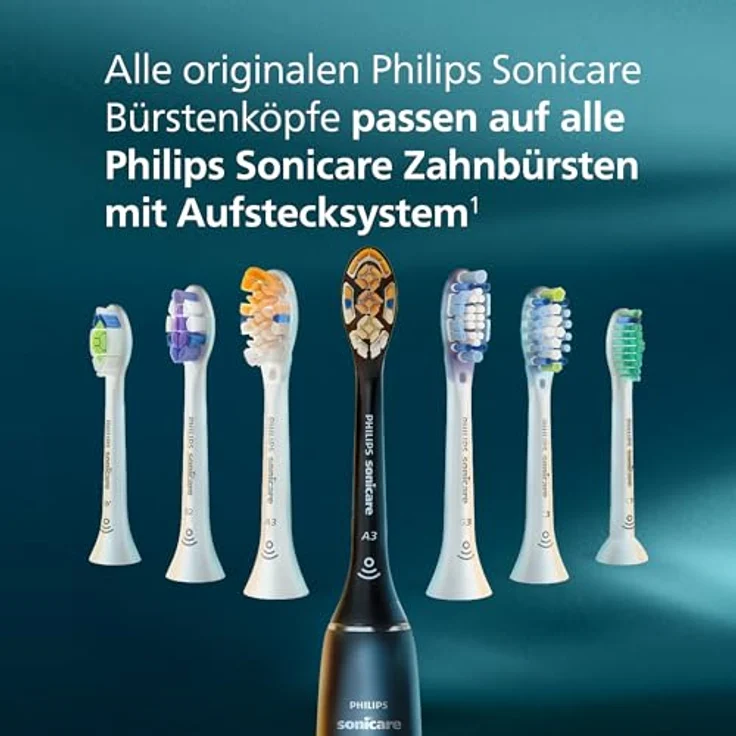 Philips Sonicare InterCare HX9004/87, Ersatzbürstenköpfe für elektrische Zahnbürsten, 4er Pack, gründliche Reinigung, empfindliche Zähne, reduziert Zahnverfärbungen – Bild 6