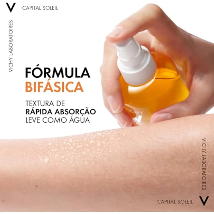 Vichy Capital Soleil Eau de Protection Solaire Spray LSF50, hoher Schutz für den Körper mit Hyaluron 200 ml – Bild 4