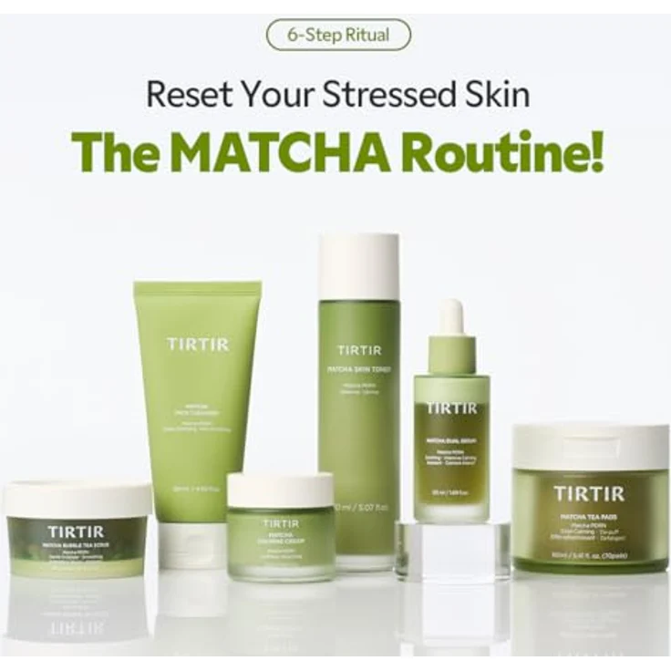 TIRTIR Beruhigende Matcha Creme, 50 ml, Gesichtscreme mit Niacinamid und Ceramiden für empfindliche Haut – Bild 7