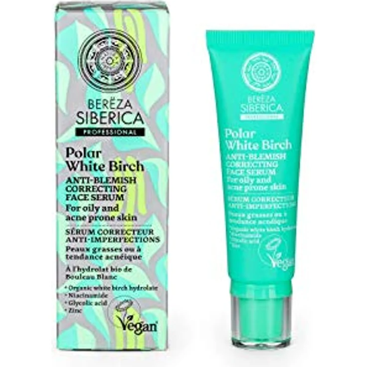 Natura Siberica Polar White Birch, korrigierendes Gesichtsserum für fettige und problematische Haut, 30 ml, vegan – Bild 1
