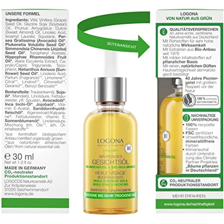 Logona Vitalisierendes Gesichtsöl 30 ml – Bild 2