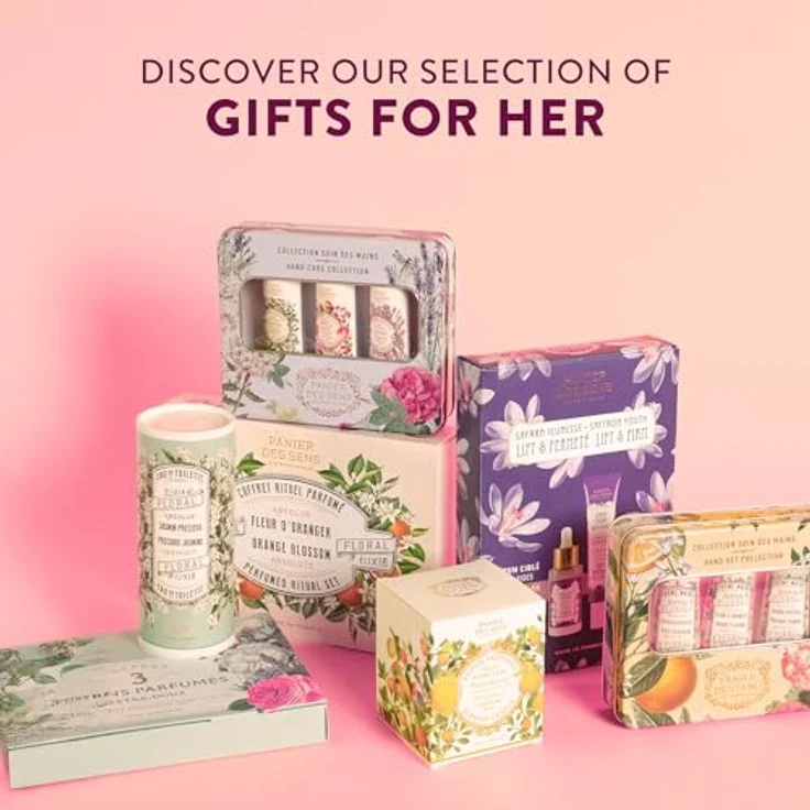 Panier des Sens Seife Geschenkset, 3 Stück je 100 g, mit Baumwolle, Rose & Lavendel, 97% natürliche Inhaltsstoffe, natürlich & vegan – Bild 3