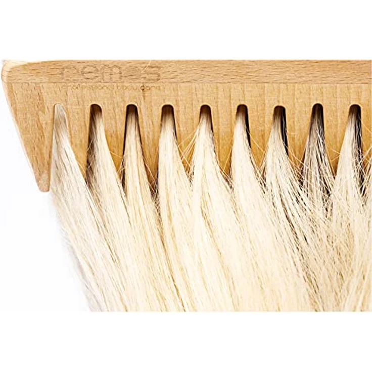 remos professional body care REMOS Haarkamm aus Buchenholz, 19 cm, mittel/feine Zahnung, antistatisch, hergestellt in Italien – Bild 5