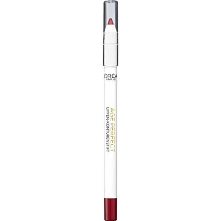 L'Oréal Paris Age Perfect Lippen-Konturenstift in Nr. 394 flaming carmin, Lipliner in kräftigem rot, 3er Pack (3 x 1,2 g)