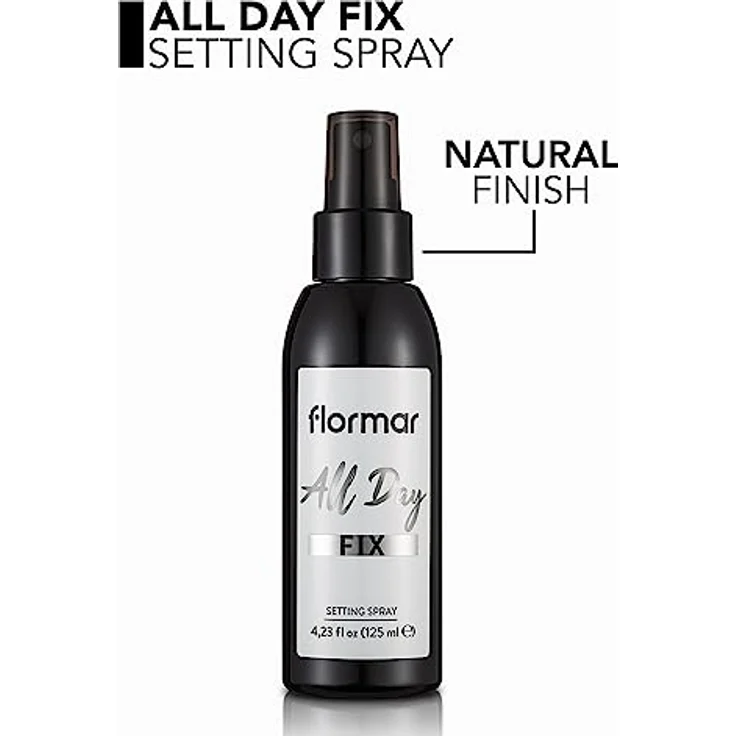 Flormar All Day Fix Setting Spray, Primer & Fixierer mit Kamillenextrakt und Bisabolol, 125 ml – Bild 2
