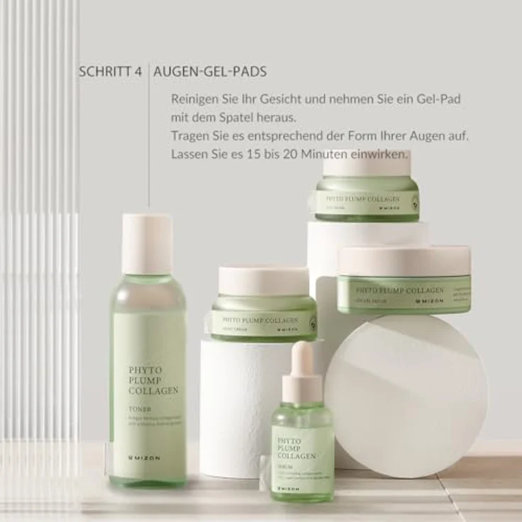 Mizon Phyto Plump Collagen Hydrogel-Pads, Augenpflege gegen Falten, 60x1,5 g, vegan – Bild 6