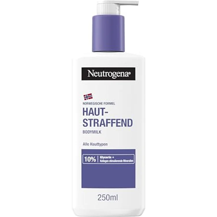 Neutrogena Hautstraffende Bodymilk, reparierende & straffende Körperlotion mit Glycerin & Kollagen stimulierenden Mineralien, für geschmeidige & straffe Haut (250 ml) – Bild 1