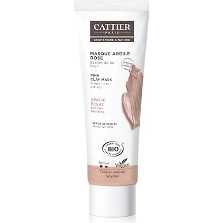 CATTIER Rosa Ton Maske – Bio, cremige Textur, feuchtigkeitsspendend, 100 ml, beruhigend