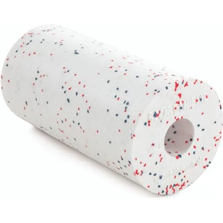 Sport-Thieme Faszienrolle The Roll, Massagegerät für Selbstmassage und Regeneration, weich, rot mit blauen Sprenkeln, 30 cm lang, 15 cm Durchmesser – Bild 2