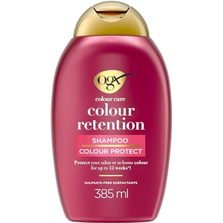 OGX Colour Care Shampoo, feuchtigkeitsspendendes Haarshampoo mit Bonding-Plex-Technologie, schützende Haarpflege für coloriertes Haar (385 ml) – Bild 1