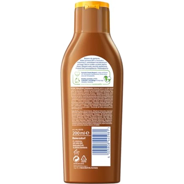 NIVEA SUN Intense Bronze Carotin Sonnenlotion SPF 6, 200ml, feuchtigkeitsspendend mit Carotin-Extrakt und Vitamin E, schützt vor Sonnenbrand – Bild 2