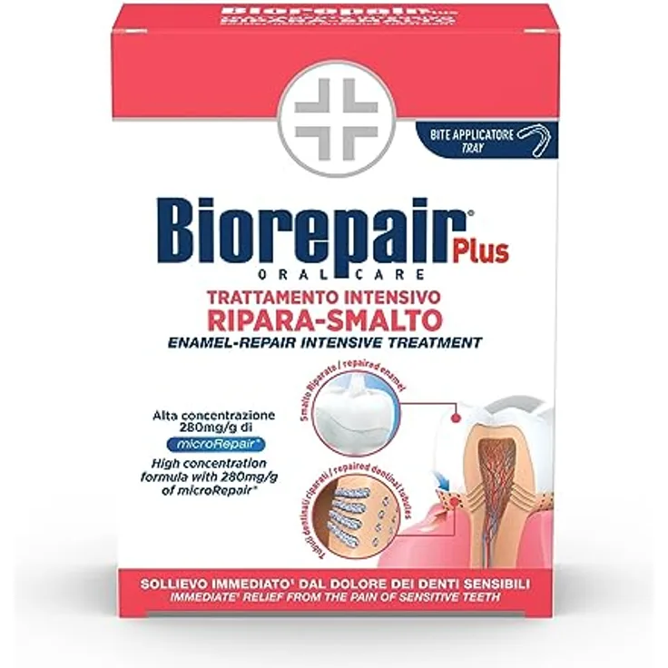 Biorepair Desensitizing Enamel-Repair Shock Treatment Set, Zahnpasta für empfindliche Zähne mit 50 ml regenerierender Wirkung