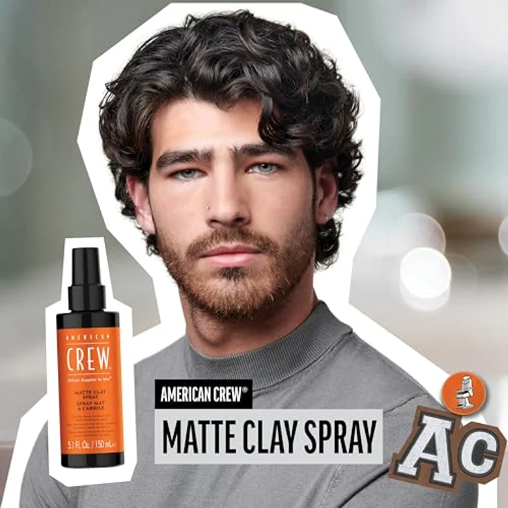 AMERICAN CREW Matte Clay Spray, 150 ml, ölabsorbierendes Texturspray für Männer, mittlerer bis starker Halt, mattes Finish – Bild 5