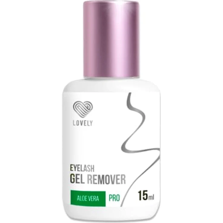 LOVELY Gel Remover für Wimpernverlängerung, 15ml - Schnelle Entfernung von Lash Extensions, Hautfreundlich & Antiallergisch, Duft: Aloe Vera – Bild 1