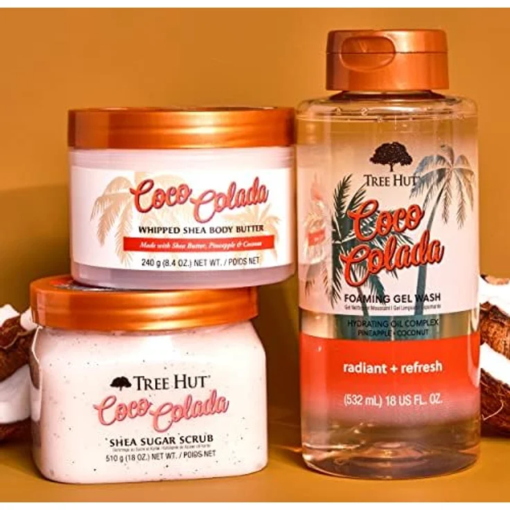 Tree Hut Coco Colada Foaming Gel Wash, schaumiges Duschgel 532 ml, feuchtigkeitsspendend mit Kokosnussöl und Sheabutter – Bild 10