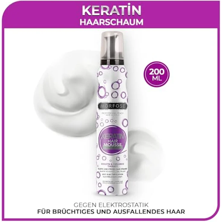 Morfose Haarschaum, Perfekter Halt mit Keratin für Volumen, 200 ml – Bild 3