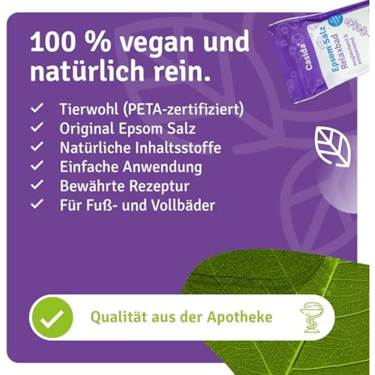 Casida Epsom Salz Relaxbad mit Lavendel Badesalz & Badebomben 1.0 kg – Bild 8