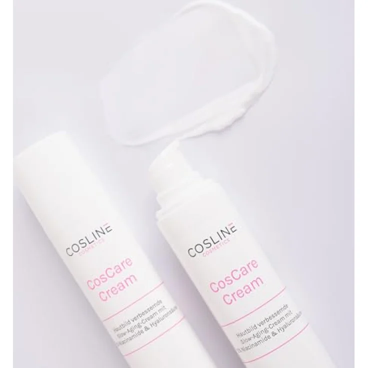 COSLINE CosCare Cream, Tagescreme für Gesichtspflege, feuchtigkeitsspendend, leicht, Anti-Aging, geeignet für sensible Haut, vegan, 50 ml, Made in Germany – Bild 5