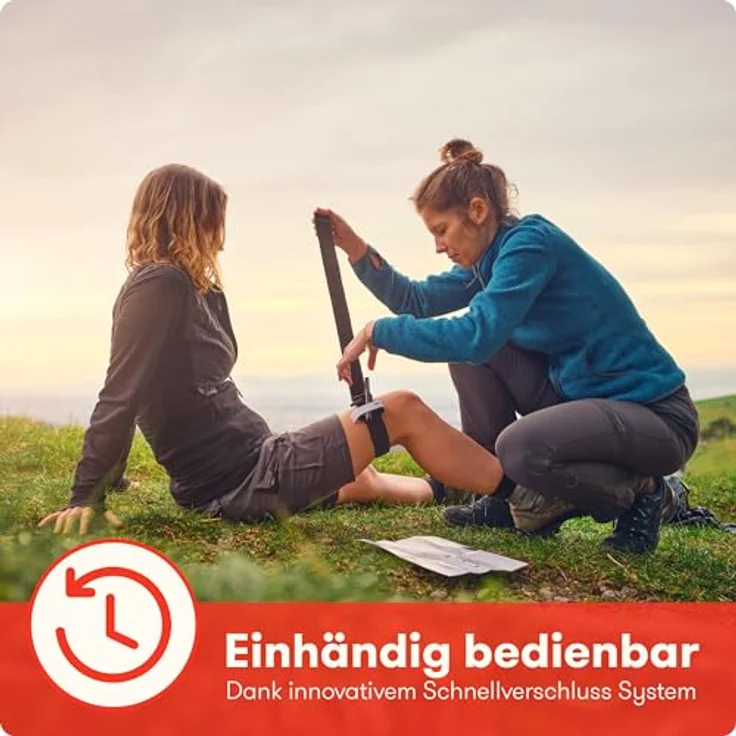 Purahelp Erste-Hilfe-Set Tourniquet, 2 Stück, robuster Druckverband mit Schnellverschlusssystem und Aluminiumstab, kompakte Größe für den Notfalleinsatz – Bild 2