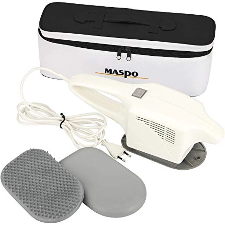 Maspo Vibramat 917275 Großflächen-Massagegerät 3 Massageaufsätze Vibrationsmassage 2 Stufen inkl. Transporttasche – Bild 2