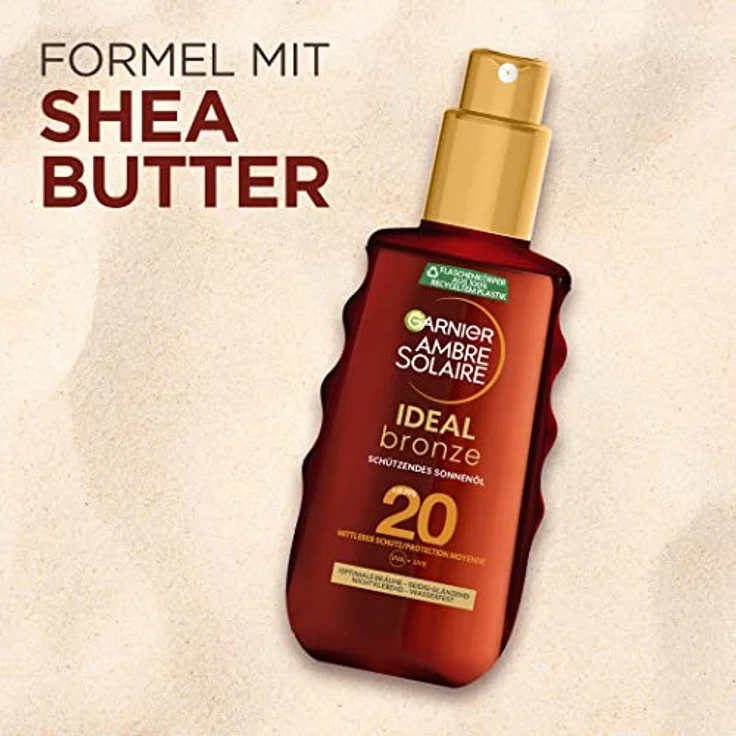 Garnier Sonnenöl mit LSF20, Feuchtigkeitsspendender Sonnenschutz und Bräunungsbeschleuniger, Ambre Solaire Ideal Bronze, 1 x 150 ml – Bild 3