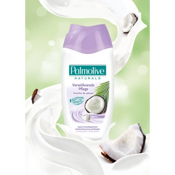 PALMOLIVE Duschgel Naturals Kokosnuss & Milch, 250ml Cremedusche mit feuchtigkeitsspendenden Eigenschaften und angenehmem Kokosduft – Bild 2