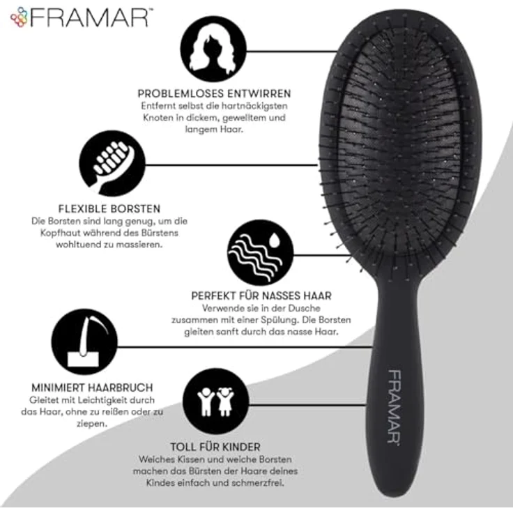 Framar Toys Detangle Brush Black to the Future – Bild 4