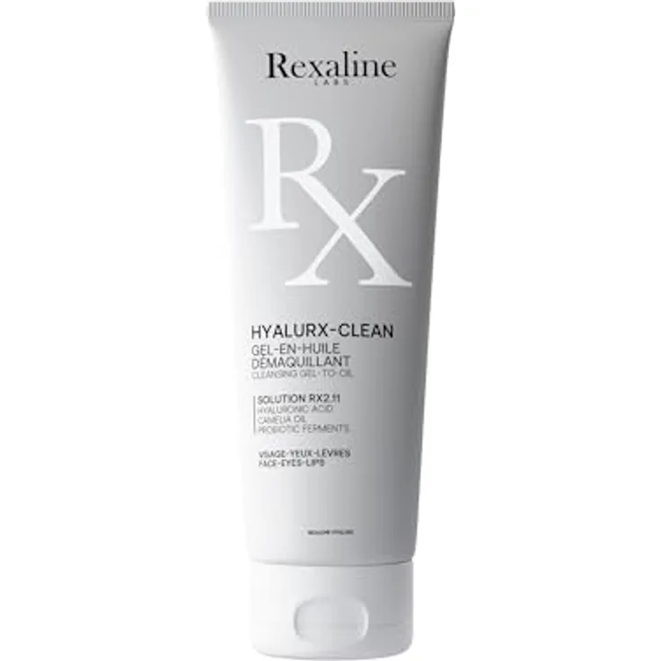 Rexaline Hyalux-Clean, Gesichtsreinigung Öl-Gel, 125 ml, sanfte Make-up-Entfernung mit Hyaluronsäure