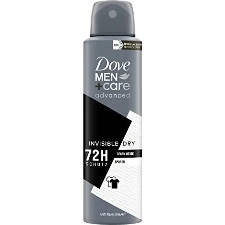 Dove Men+Care advanced Anti-Transpirant Invisible Dry gegen weiße Spuren schützt 72 Stunden vor Körpergeruch und Schweiß 150 ml 1 Stück