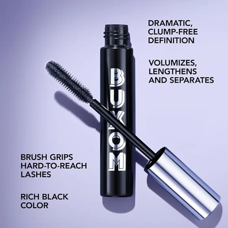 Buxom LASH MASCARA BLACKEST BLACK, Wimpernverlängernde Volumenmascara mit intensiv schwarzer Farbe, 11 ml – Bild 4