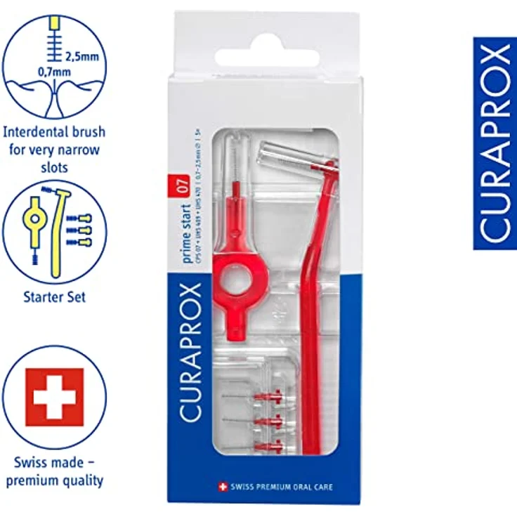 Curaprox Curaprox Cps 07 Interdental-Starter-Kit, rot, 19 g, für saubere & gesunde Zähne – Bild 2