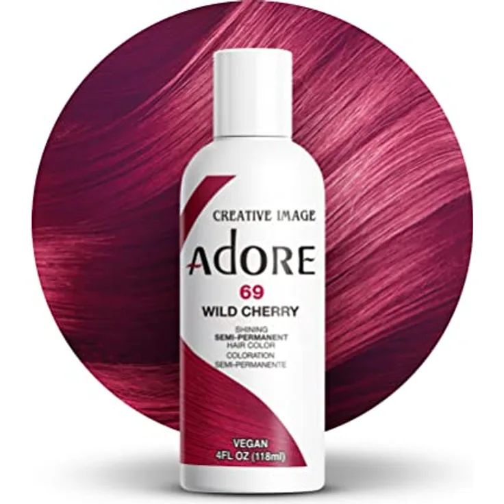 Adore Glänzende semi-permanente Haarfarbe, Wildkirsche, 118 ml - Hohe Qualität, schonend für Haare und Geldbeutel