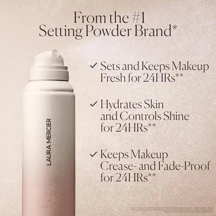LAURA MERCIER Translucent Hydrating Setting Spray, Ultra-Blur Fixing Spray mit 98,5 % hautpflegenden Inhaltsstoffen, transparent – Bild 2