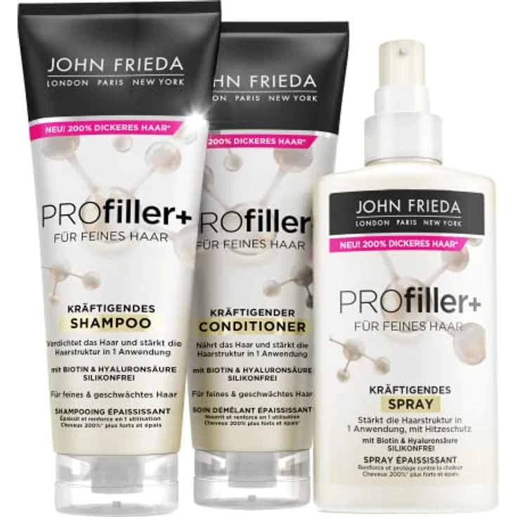 John Frieda Profiller+ Spray - Inhalt: 150 ml - Haartyp: fein, geschwächt - Kräftigend - Hitzeschutz - Silikonfrei – Bild 3