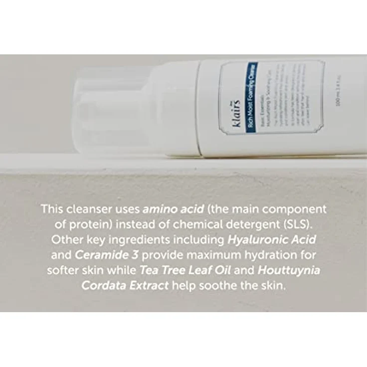 Dear Klairs Rich Moist Foaming Cleanser Reinigungsschaum 100 ml mit reinigender Wirkung – Bild 3